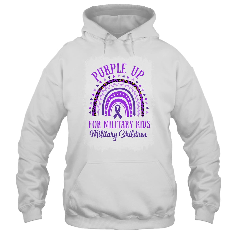 Purple Up For Military Kids Military Child Month Rainbow Shirt & Hoodie | teecentury