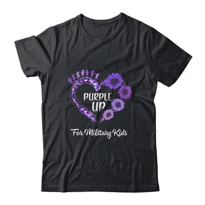 Purple Up For Military Kids Military Child Month Sunflower Shirt & Hoodie | teecentury