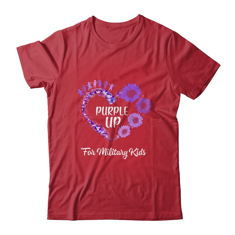 Purple Up For Military Kids Military Child Month Sunflower Shirt & Hoodie | teecentury