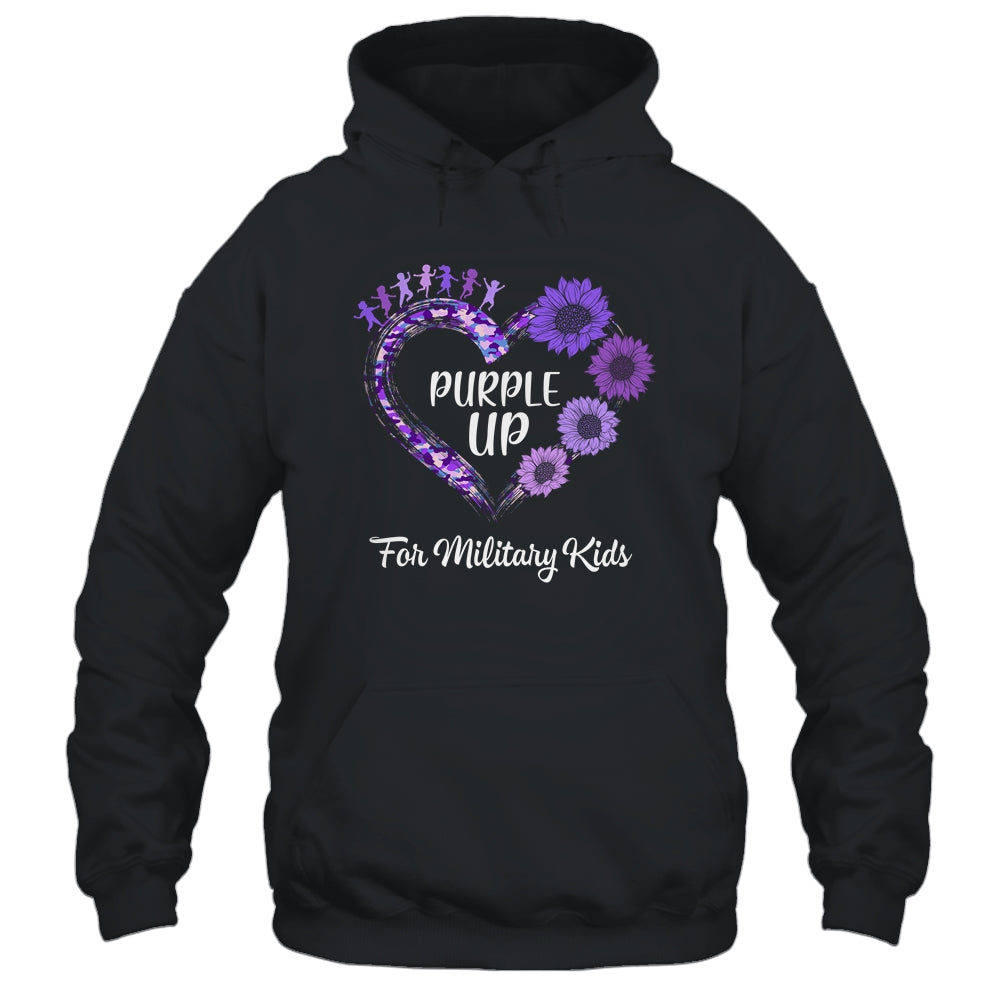Purple Up For Military Kids Military Child Month Sunflower Shirt & Hoodie | teecentury