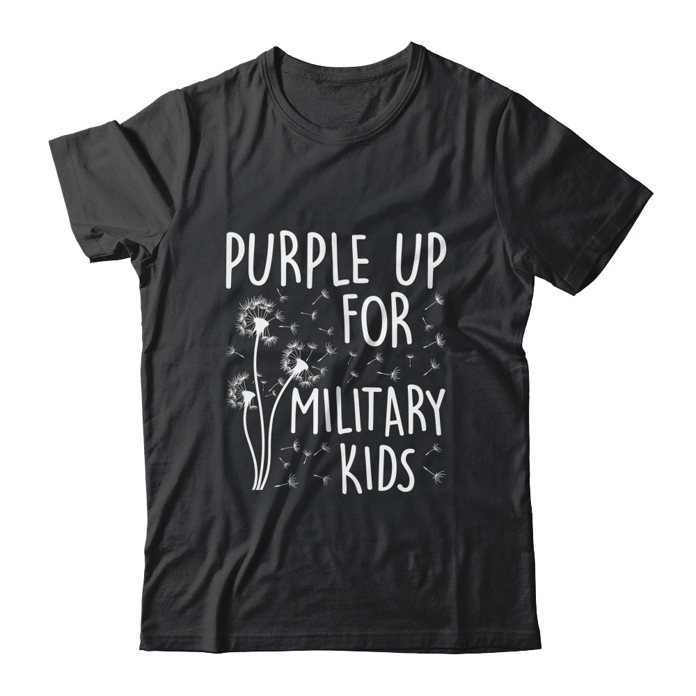 Purple Up For Military Kids Month Military Child Dandelion Shirt & Hoodie | teecentury