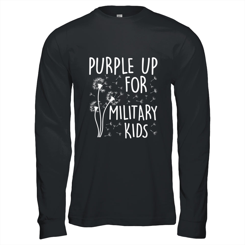 Purple Up For Military Kids Month Military Child Dandelion Shirt & Hoodie | teecentury