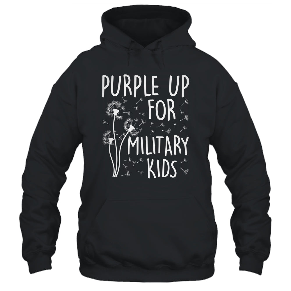 Purple Up For Military Kids Month Military Child Dandelion Shirt & Hoodie | teecentury