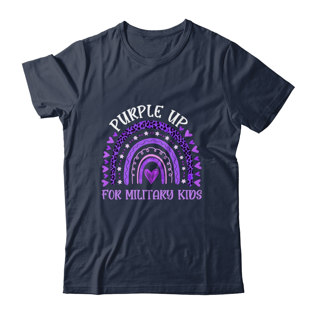 Purple Up For Military Kids Rainbow Military Child Month Shirt & Hoodie | teecentury