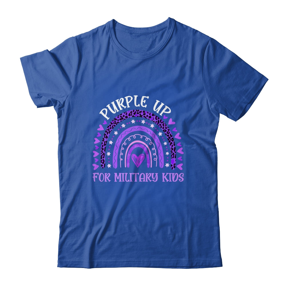 Purple Up For Military Kids Rainbow Military Child Month Shirt & Hoodie | teecentury