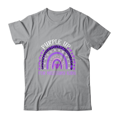 Purple Up For Military Kids Rainbow Military Child Month Shirt & Hoodie | teecentury
