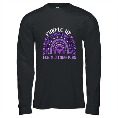 Purple Up For Military Kids Rainbow Military Child Month Shirt & Hoodie | teecentury
