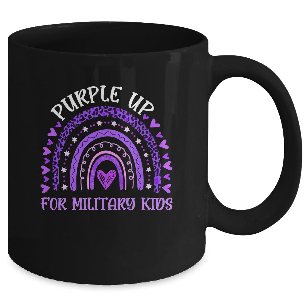 Purple Up For Military Kids Rainbow Military Child Month Mug | teecentury