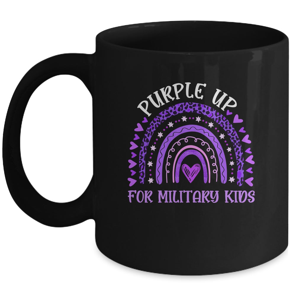 Purple Up For Military Kids Rainbow Military Child Month Mug | teecentury