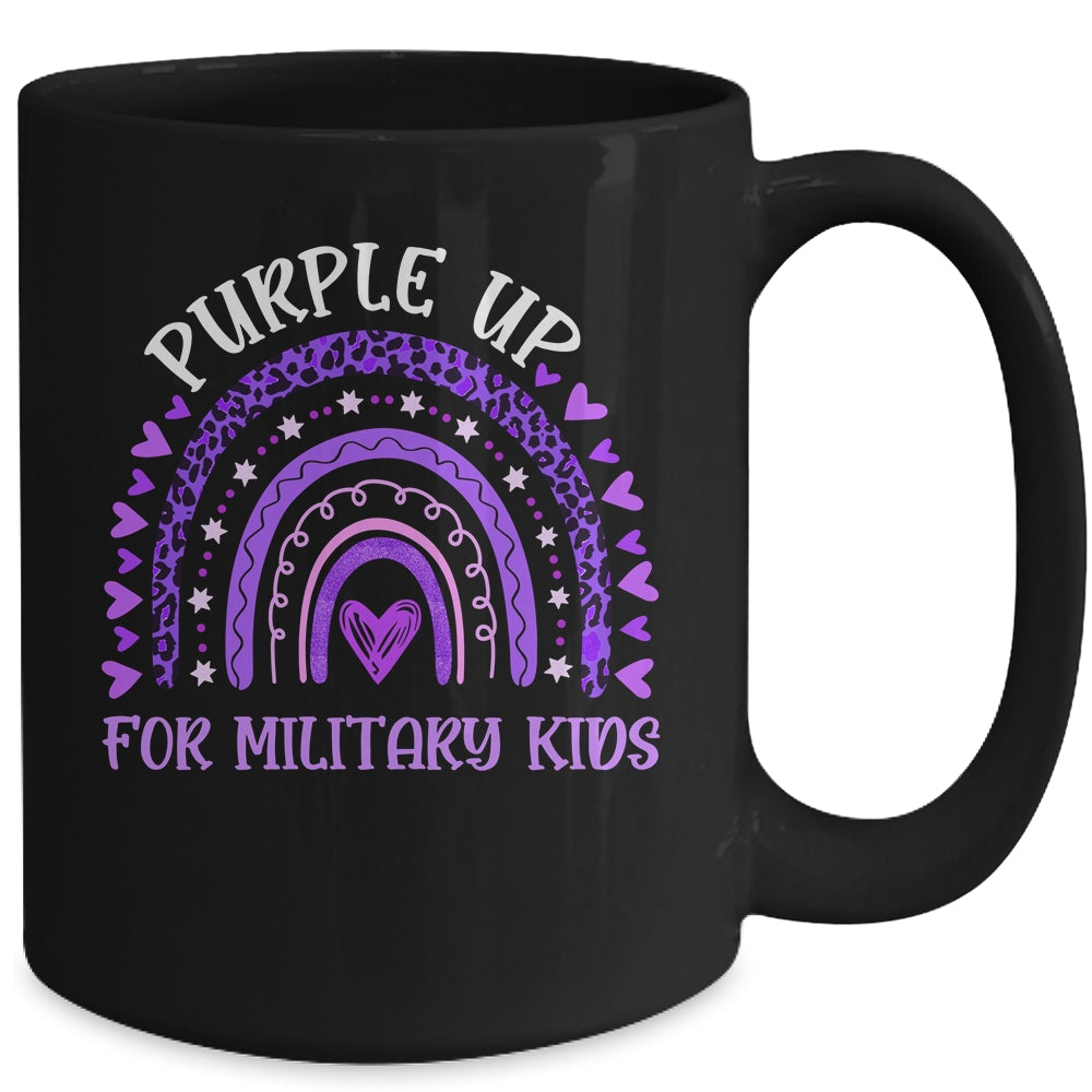 Purple Up For Military Kids Rainbow Military Child Month Mug | teecentury