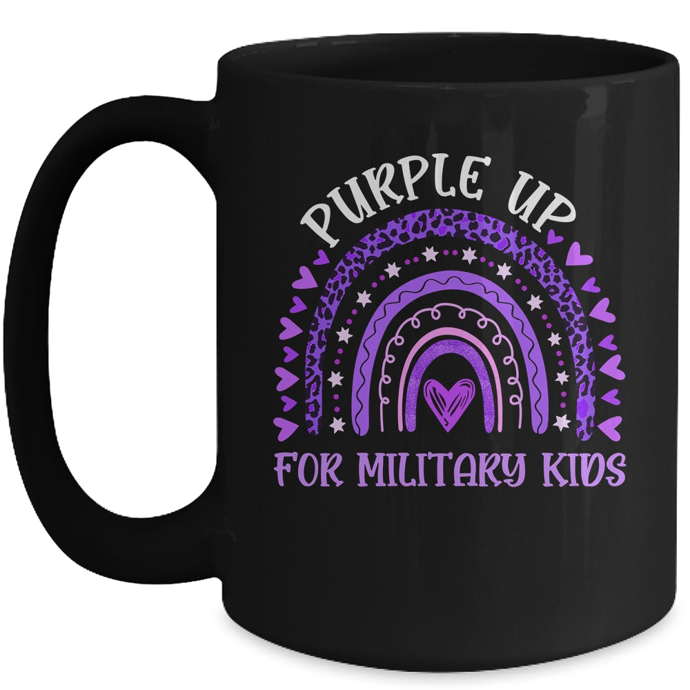 Purple Up For Military Kids Rainbow Military Child Month Mug | teecentury