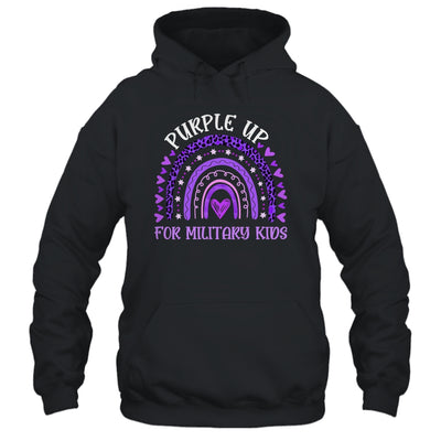 Purple Up For Military Kids Rainbow Military Child Month Shirt & Hoodie | teecentury