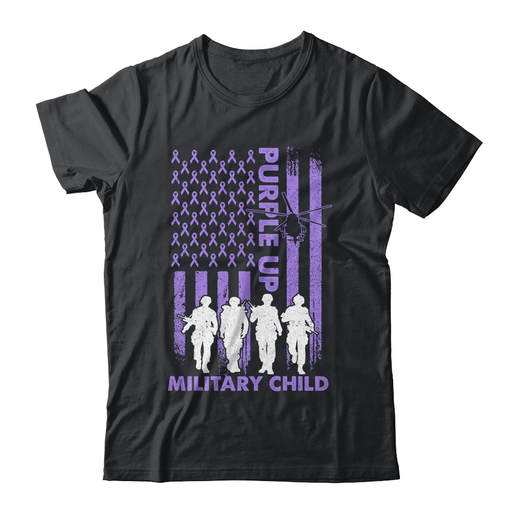 Purple Up Military Child Military Kid Strong US Flag Shirt & Hoodie | teecentury