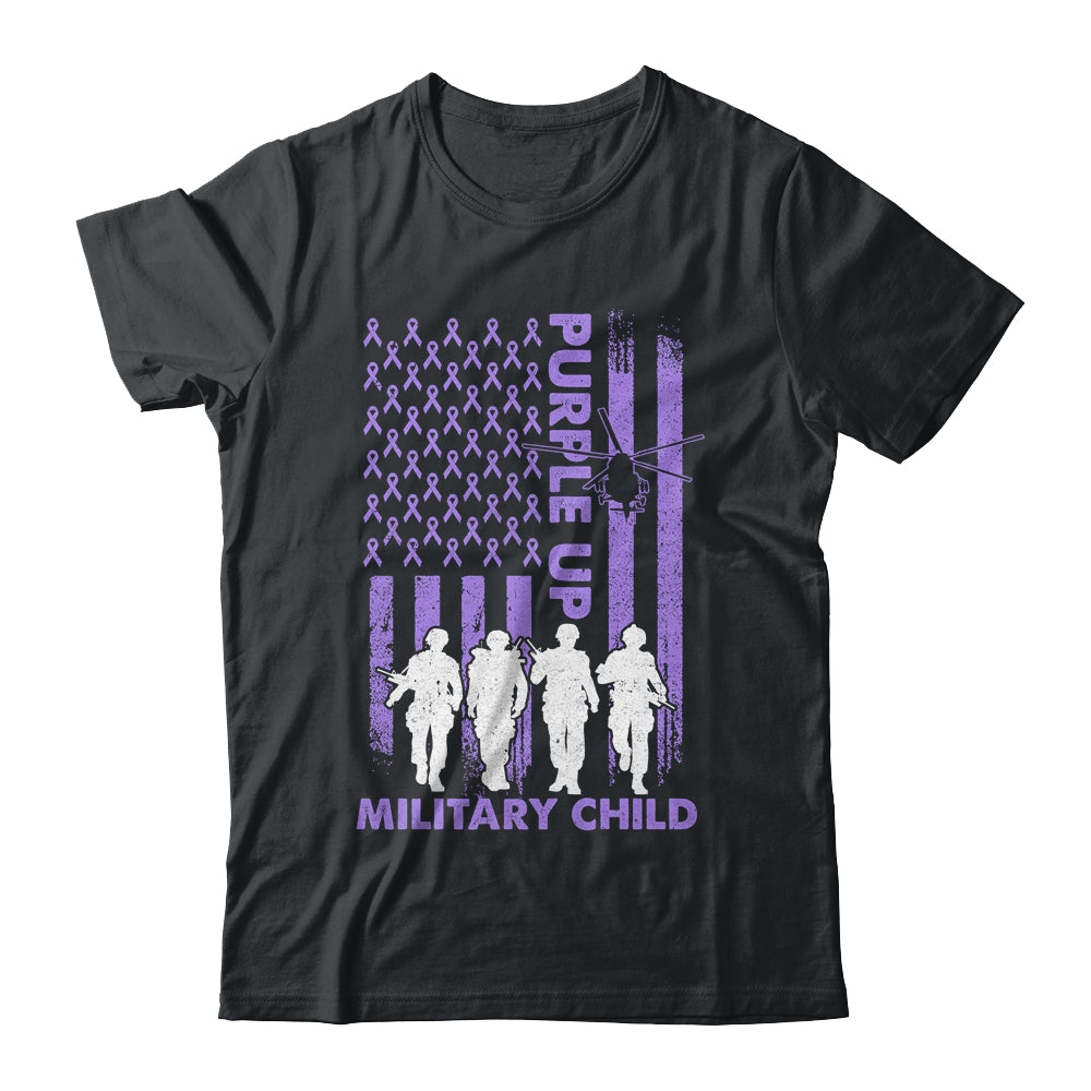 Purple Up Military Child Military Kid Strong US Flag Shirt & Hoodie | teecentury