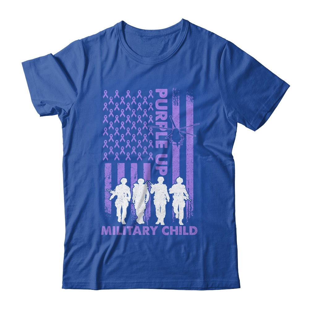 Purple Up Military Child Military Kid Strong US Flag Shirt & Hoodie | teecentury