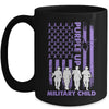 Purple Up Military Child Military Kid Strong US Flag Mug | teecentury