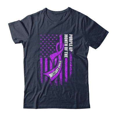Purple Up Military Child Month American USA Flag Shirt & Hoodie | teecentury