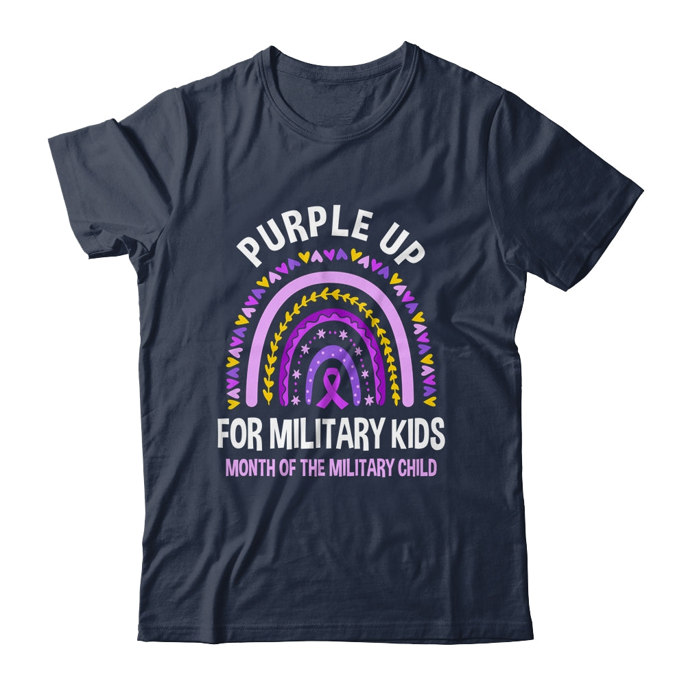 Purple Up Military Kids Month Of The Military Child Rainbow Shirt & Hoodie | teecentury