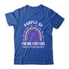 Purple Up Military Kids Month Of The Military Child Rainbow Shirt & Hoodie | teecentury