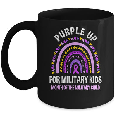 Purple Up Military Kids Month Of The Military Child Rainbow Mug | teecentury