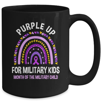 Purple Up Military Kids Month Of The Military Child Rainbow Mug | teecentury