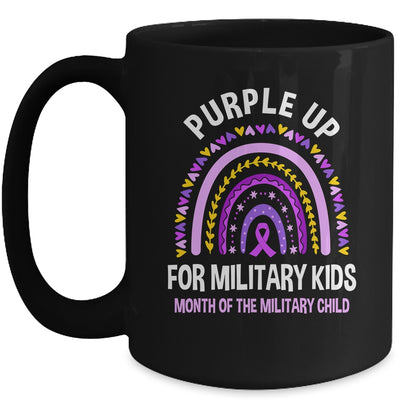 Purple Up Military Kids Month Of The Military Child Rainbow Mug | teecentury