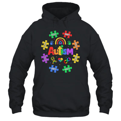 Puzzle Rainbow Autism Awareness Special Education Teacher Shirt & Hoodie | teecentury