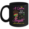 Queen Was Born In August Birthday Girl Black Women African Mug Coffee Mug | Teecentury.com