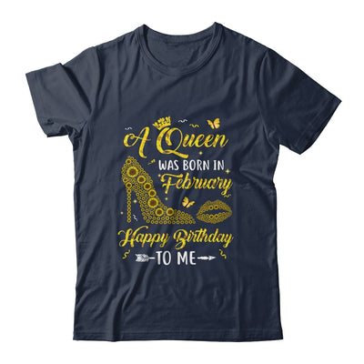 Queen Was Born In February Sunflower Women Birthday Gifts T-Shirt & Tank Top | Teecentury.com