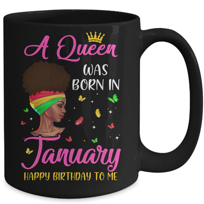 Queen Was Born In January Birthday Girl Black Women African Mug Coffee Mug | Teecentury.com