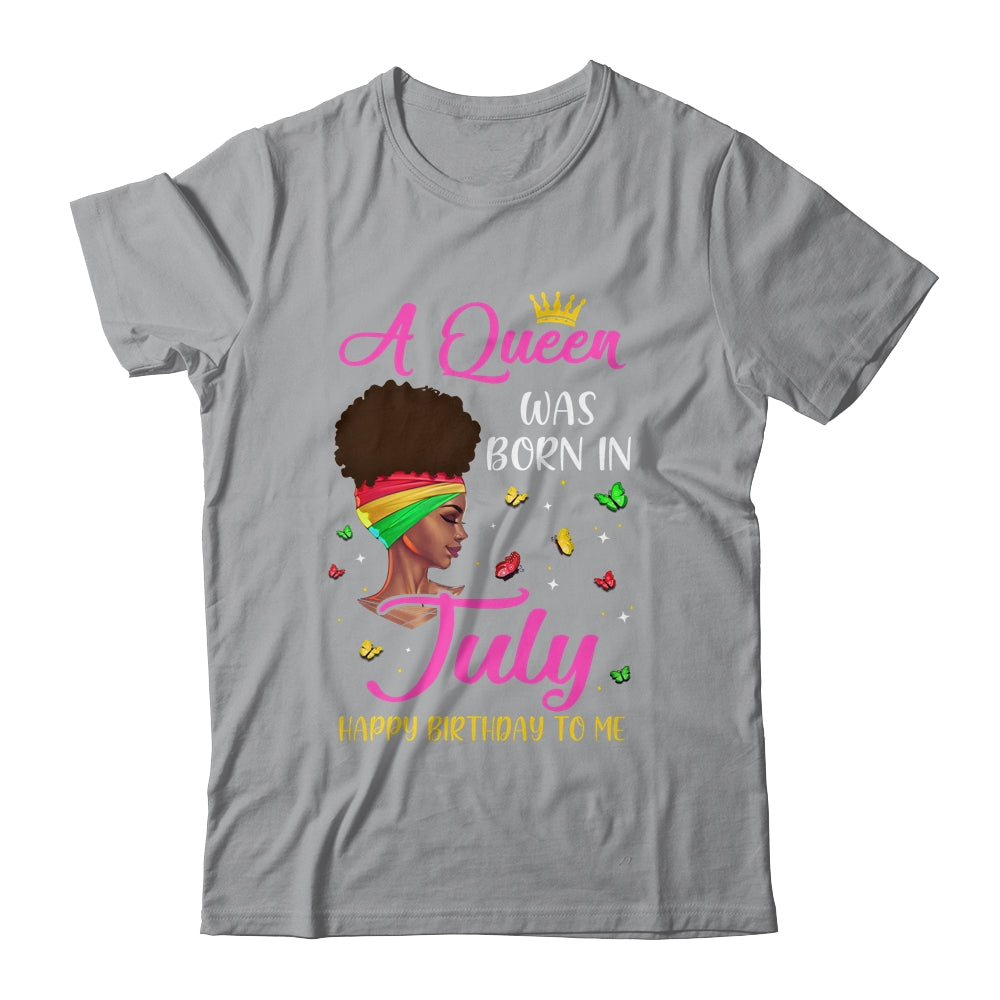 Queen Was Born In July Birthday Girl Black Women African T-Shirt & Tank Top | Teecentury.com