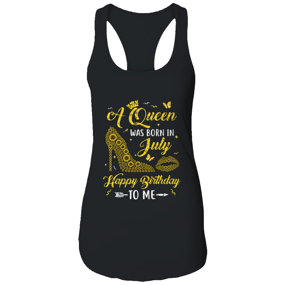 Queen Was Born In July Sunflower Women Birthday Gifts T-Shirt & Tank Top | Teecentury.com