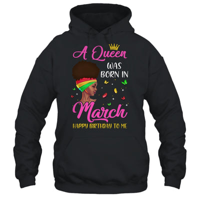 Queen Was Born In March Birthday Girl Black Women African T-Shirt & Tank Top | Teecentury.com