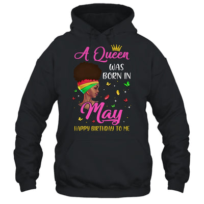 Queen Was Born In May Birthday Girl Black Women African T-Shirt & Tank Top | Teecentury.com