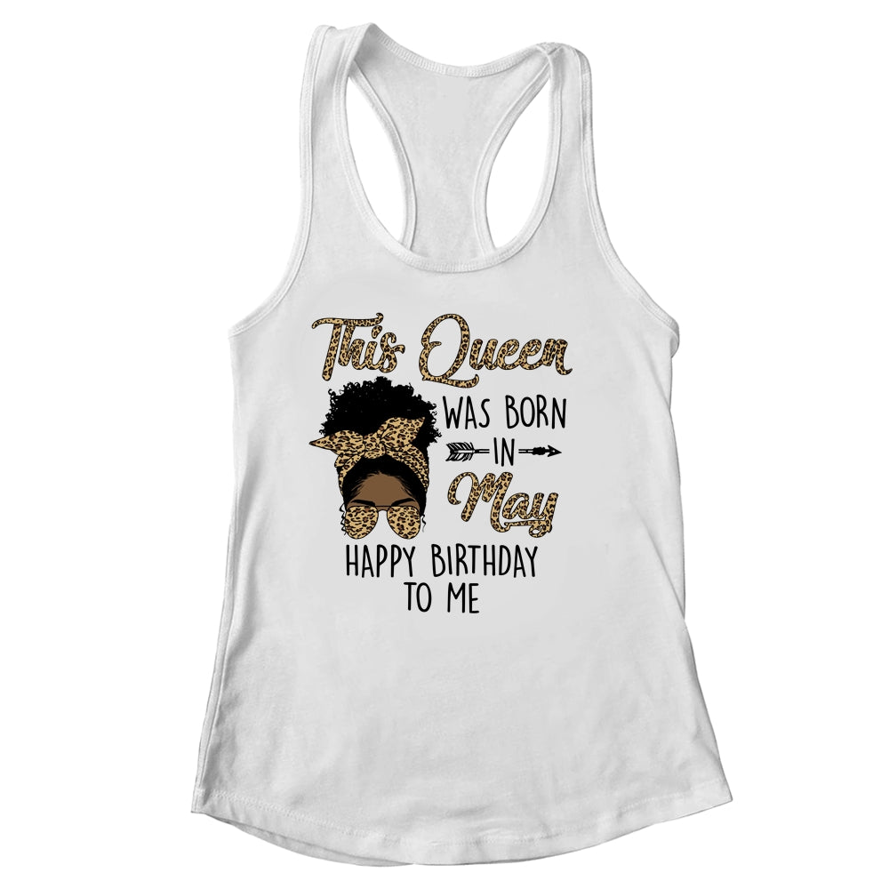Queen Was Born In May Black Girl Birthday Mothers Day Shirt & Tank Top | teecentury