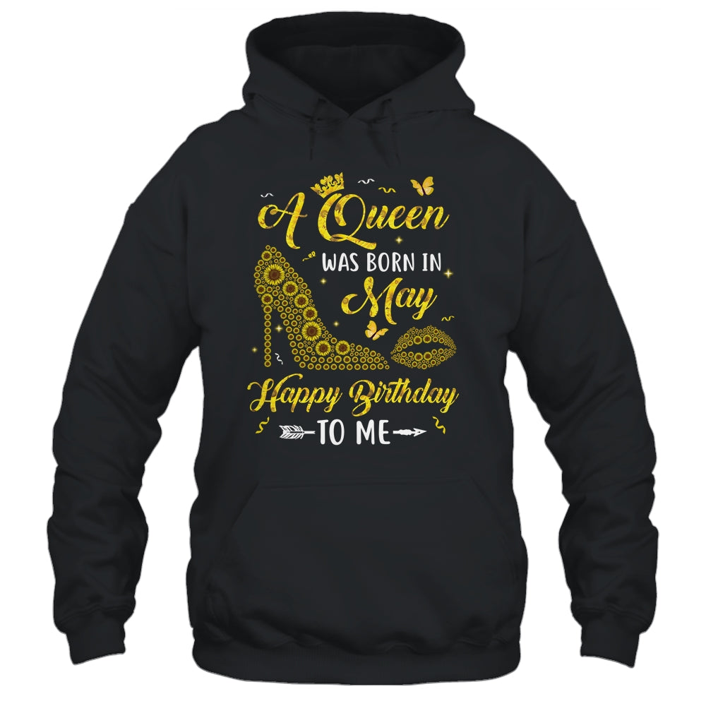 Queen Was Born In May Sunflower Women Birthday Gifts T-Shirt & Tank Top | Teecentury.com