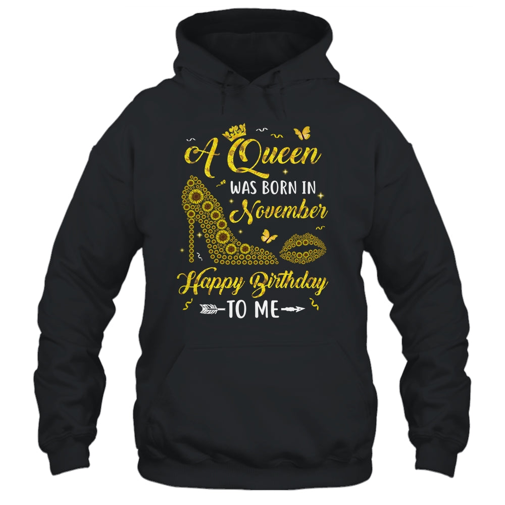Queen Was Born In November Sunflower Women Birthday Gifts T-Shirt & Tank Top | Teecentury.com