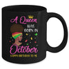 Queen Was Born In October Birthday Girl Black Women African Mug Coffee Mug | Teecentury.com