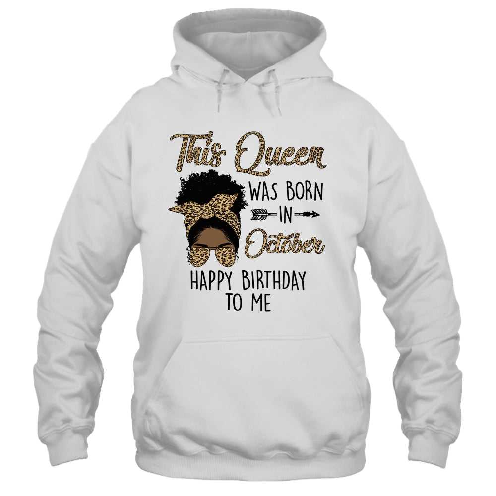 Queen Was Born In October Black Girl Birthday Mothers Day Shirt & Tank Top | teecentury