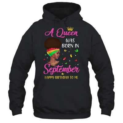 Queen Was Born In September Birthday Girl Black Women African T-Shirt & Tank Top | Teecentury.com