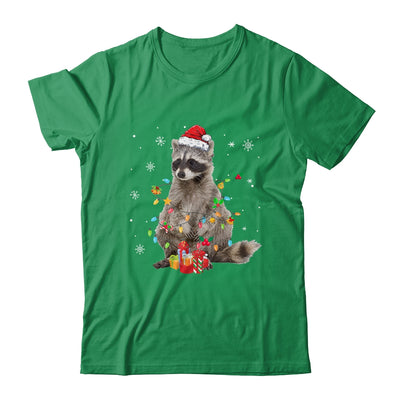 Raccoon Christmas Tree Lights Racoon Lover Xmas Shirt & Sweatshirt | teecentury