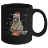 Raccoon Christmas Tree Lights Racoon Lover Xmas Mug | teecentury
