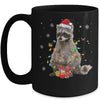 Raccoon Christmas Tree Lights Racoon Lover Xmas Mug | teecentury