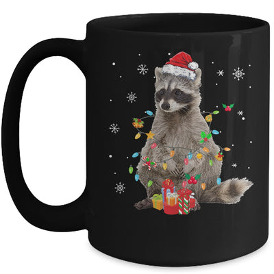 Raccoon Christmas Tree Lights Racoon Lover Xmas Mug | teecentury