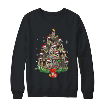 Raccoon Christmas Tree Lights Santa Racoon Lover Xmas Shirt & Sweatshirt | teecentury