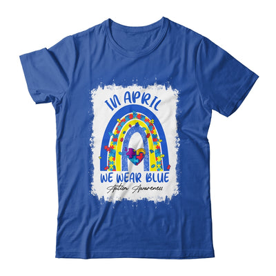 Rainbow Autism In April We Wear Blue Autism Awareness Month T-Shirt & Hoodie | Teecentury.com