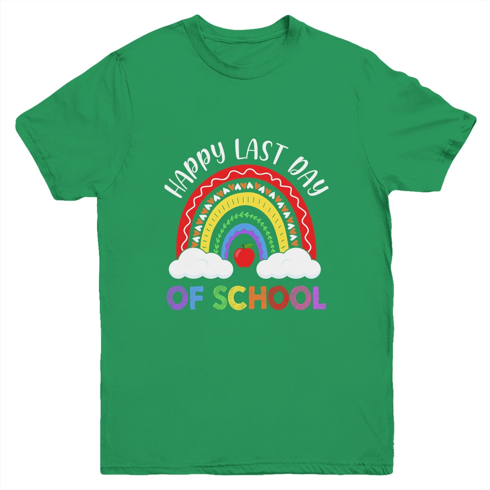Rainbow Happy Last Day Of School Teacher Boys Girls Kids Youth Youth Shirt | Teecentury.com