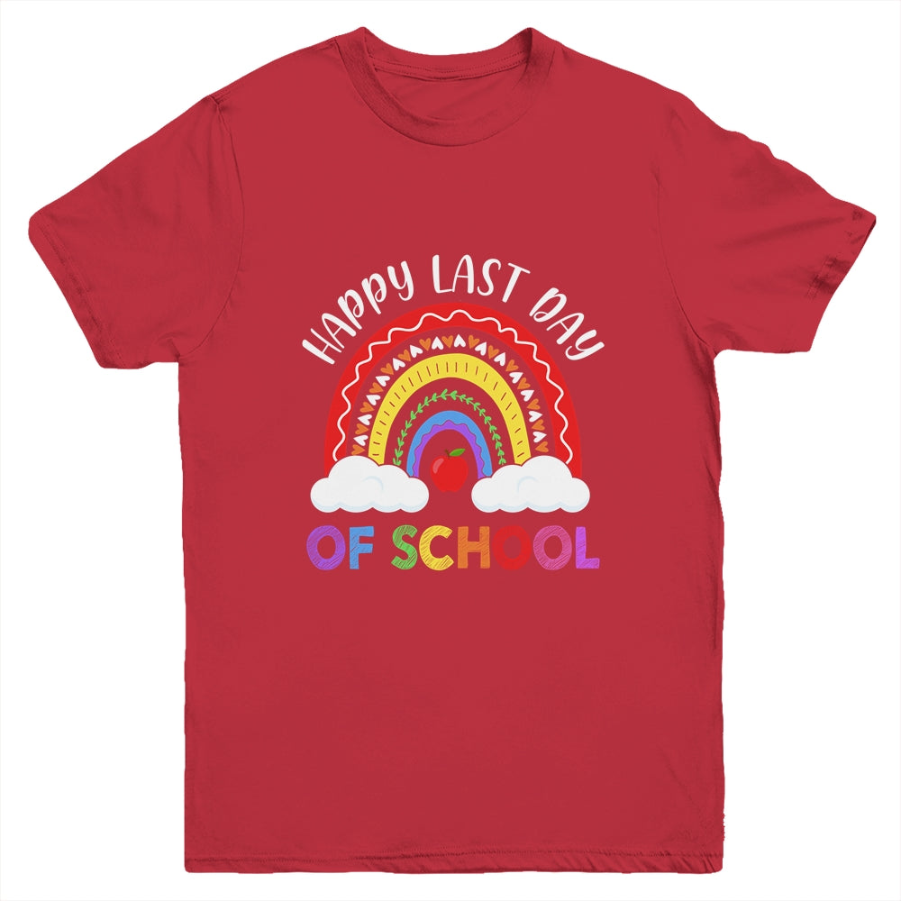 Rainbow Happy Last Day Of School Teacher Boys Girls Kids Youth Youth Shirt | Teecentury.com