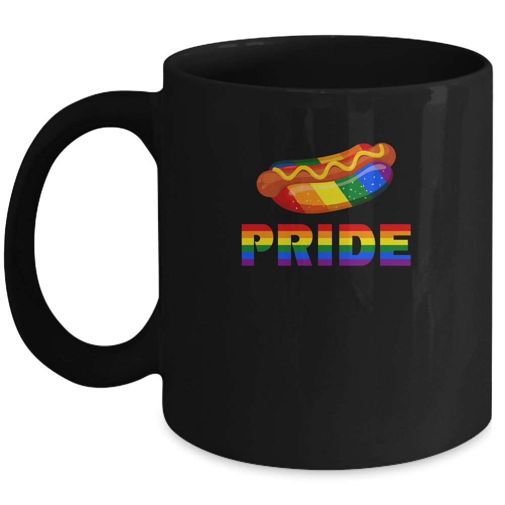 Rainbow Hotdog Fastfood LGBT Pride Gay Lesbian Colorful Love Mug Coffee Mug | Teecentury.com