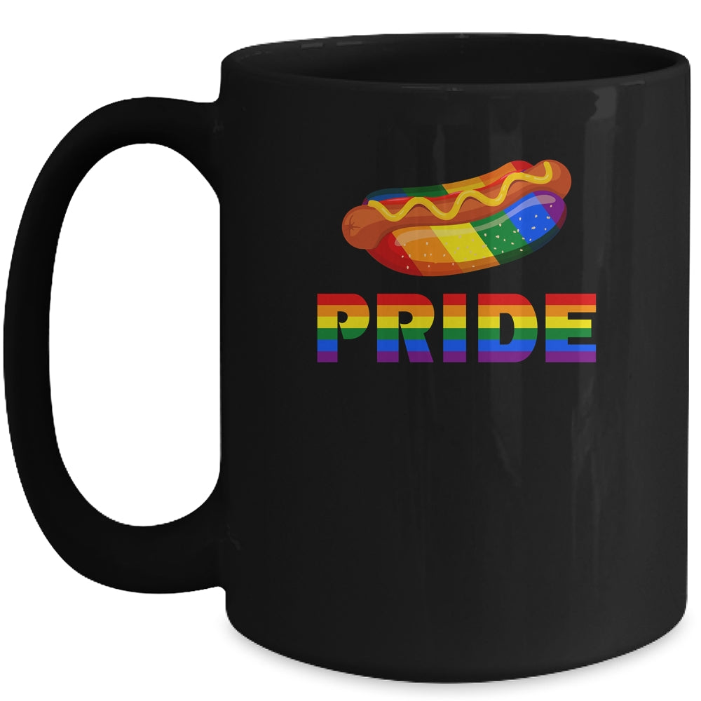 Rainbow Hotdog Fastfood LGBT Pride Gay Lesbian Colorful Love Mug Coffee Mug | Teecentury.com